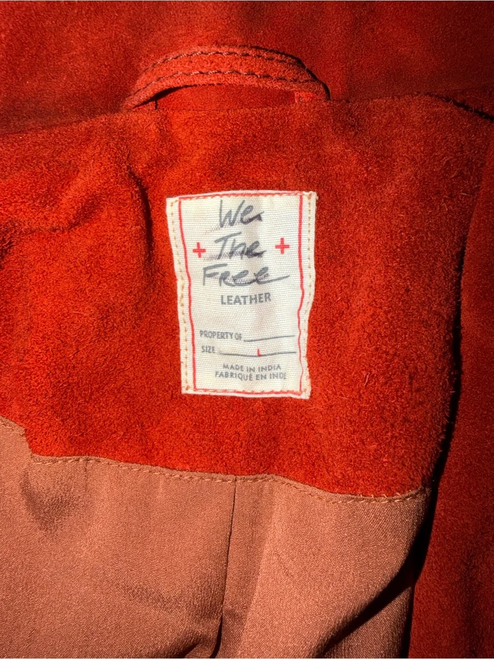 Free People L 100% Leather Jacket